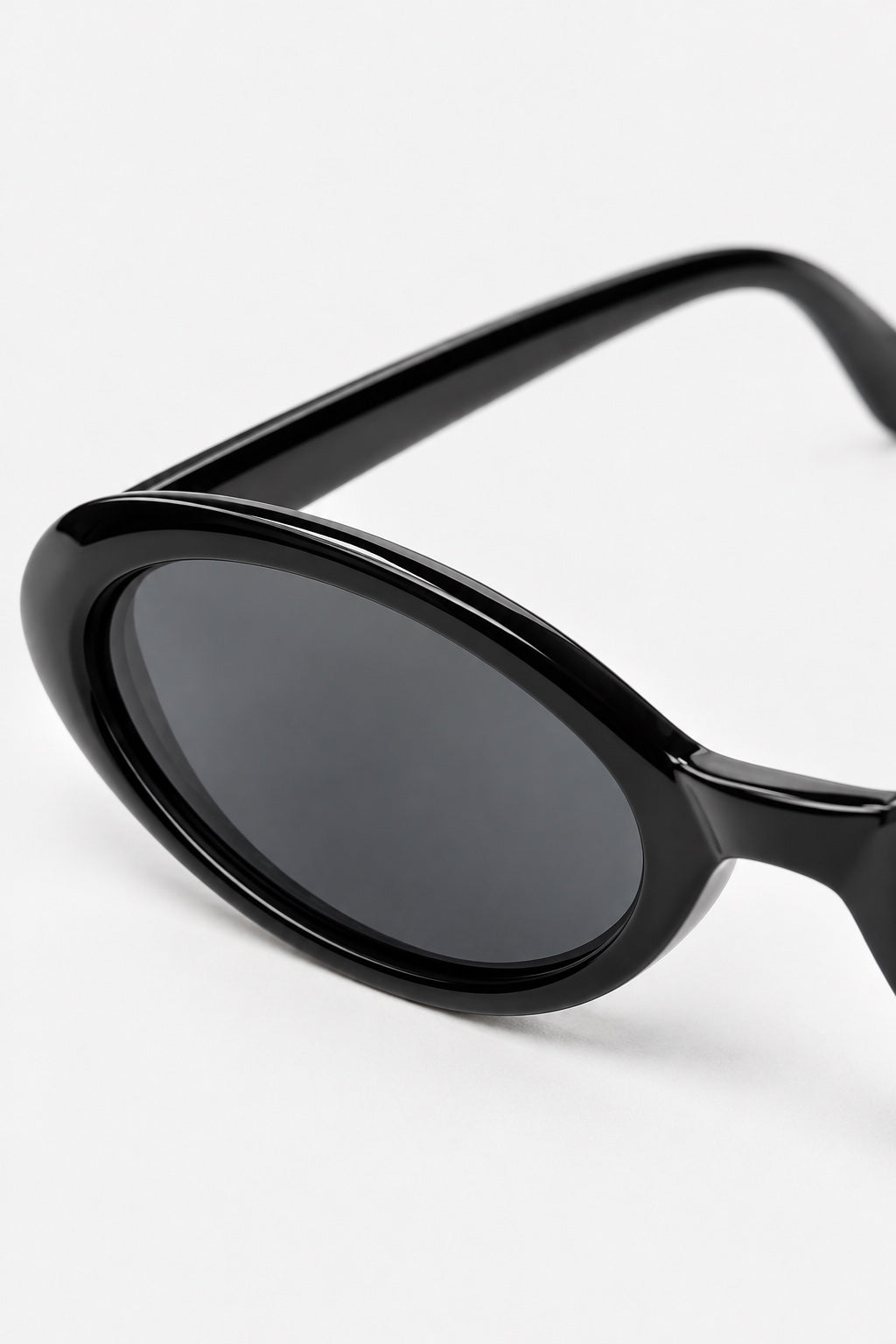 Lunettes de Soleil Ovales — Noir — détail