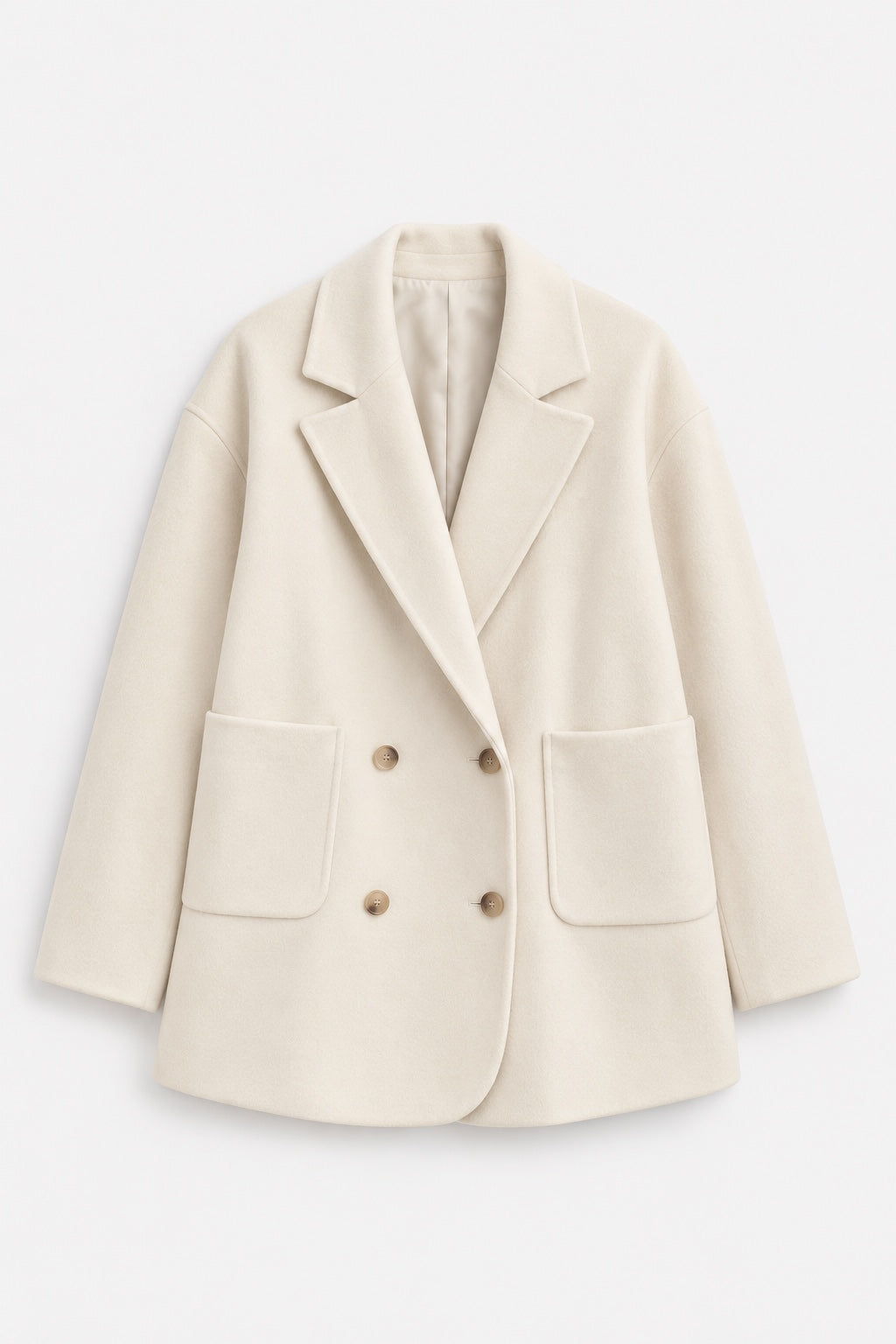 Manteau Long Double Face — Beige — produit