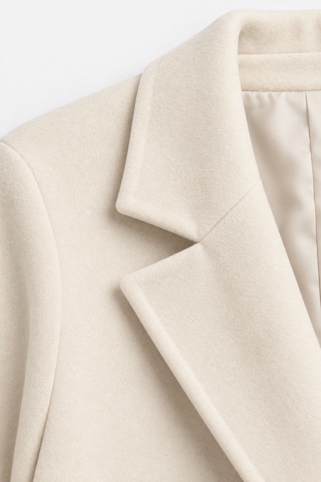 Manteau Long Double Face — Beige — détail