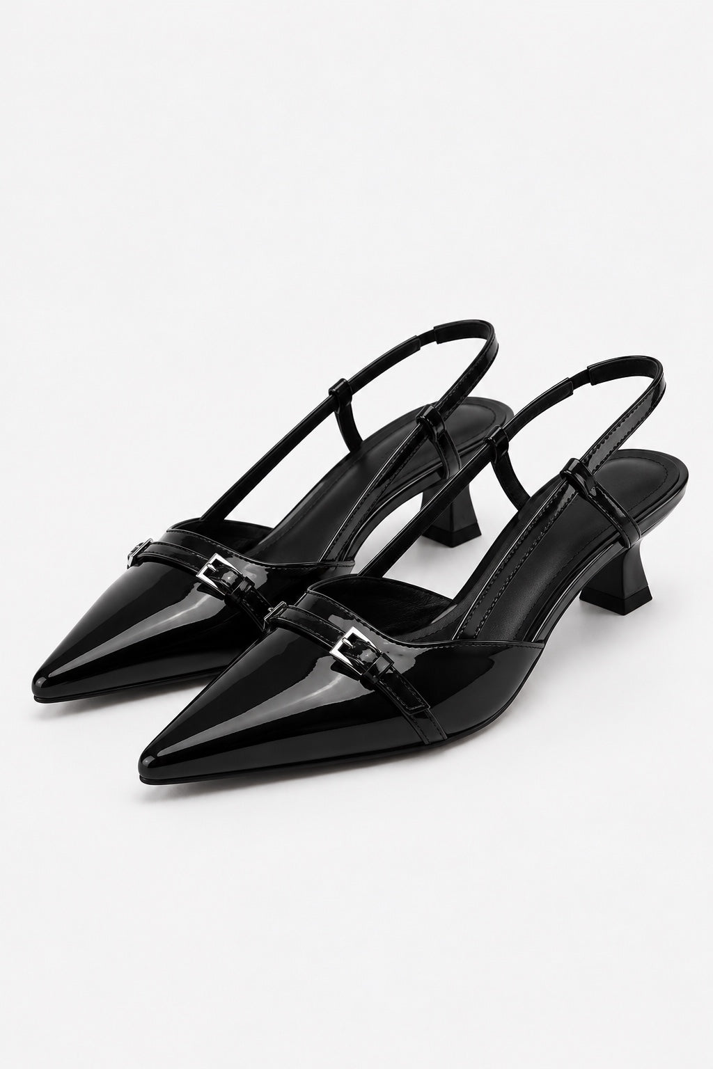 Slingbacks Vernies Bout Pointu — Noir — produit