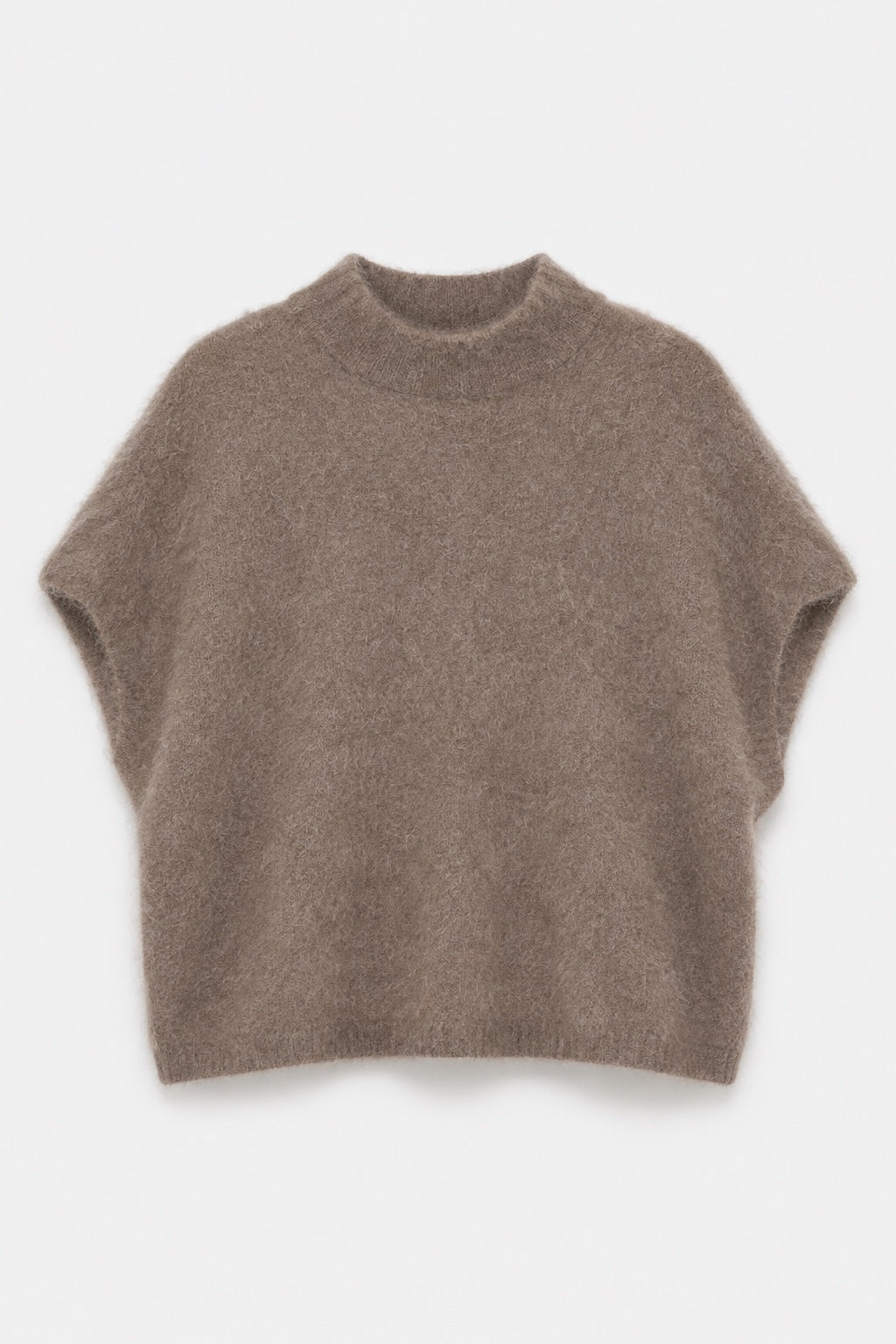 Pull Sans Manches Col Roulé — Taupe — produit