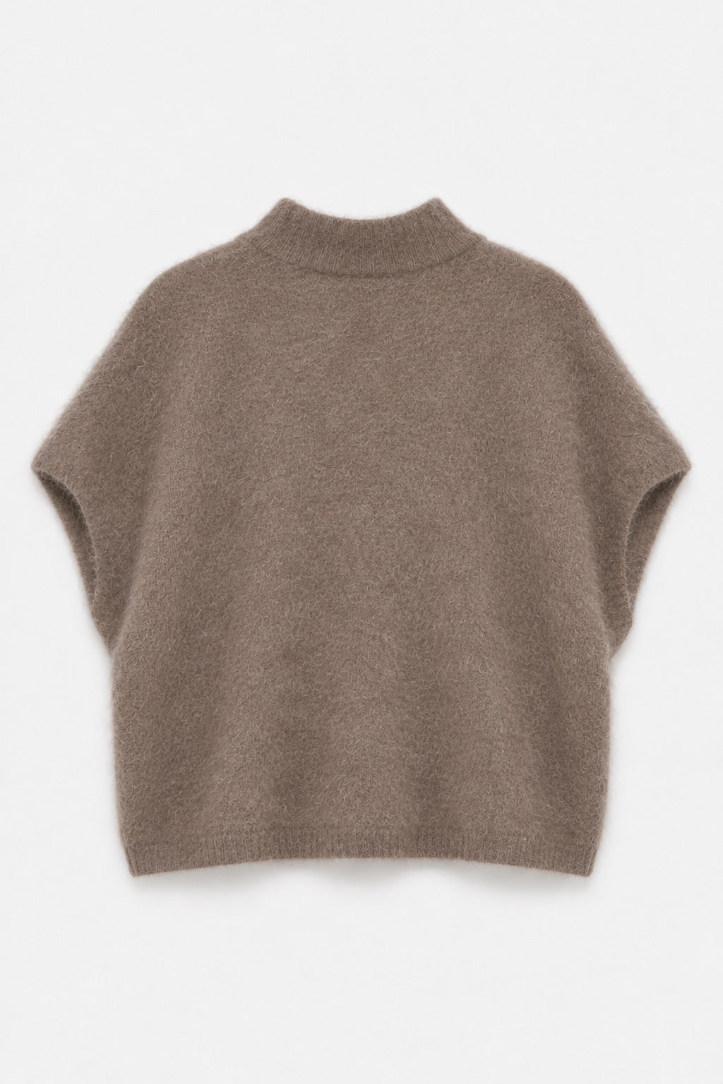 Pull Sans Manches Col Roulé — Taupe — produit dos