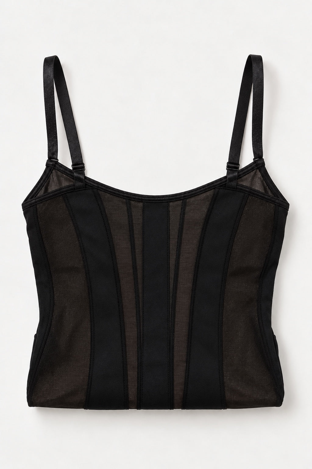 Body Bustier Voile — Noir — produit dos
