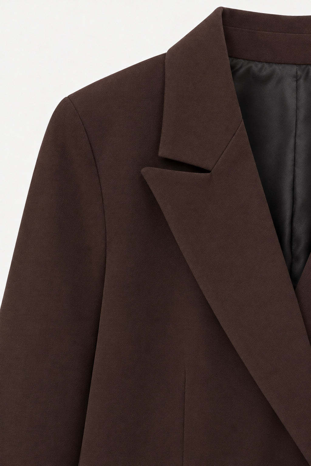 Blazer Croisé Ajusté — Marron — détail