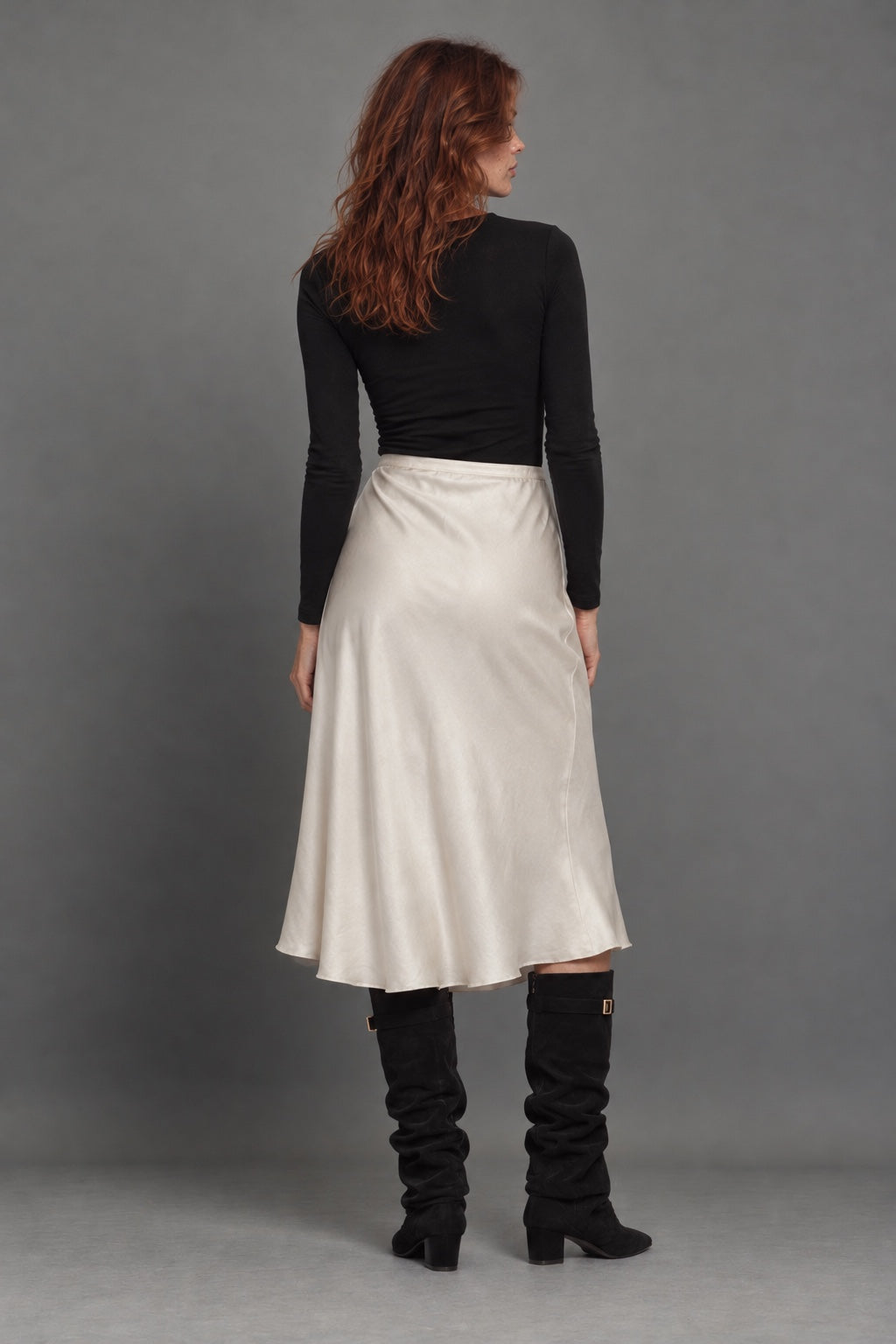 Bottes Hautes à Boucle — Noir — dos