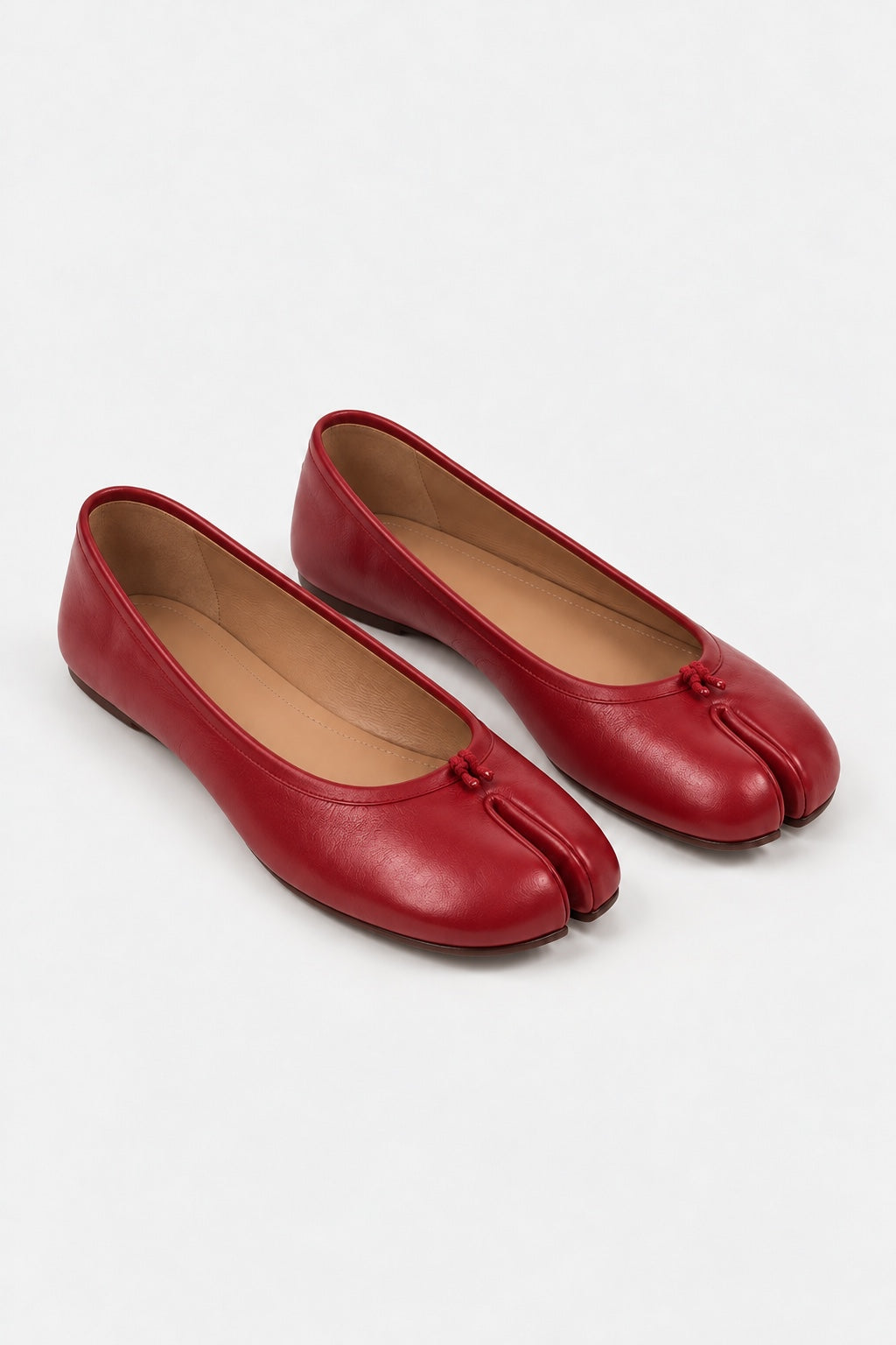 Ballerines Tabi Cuir Souple — Rouge — produit