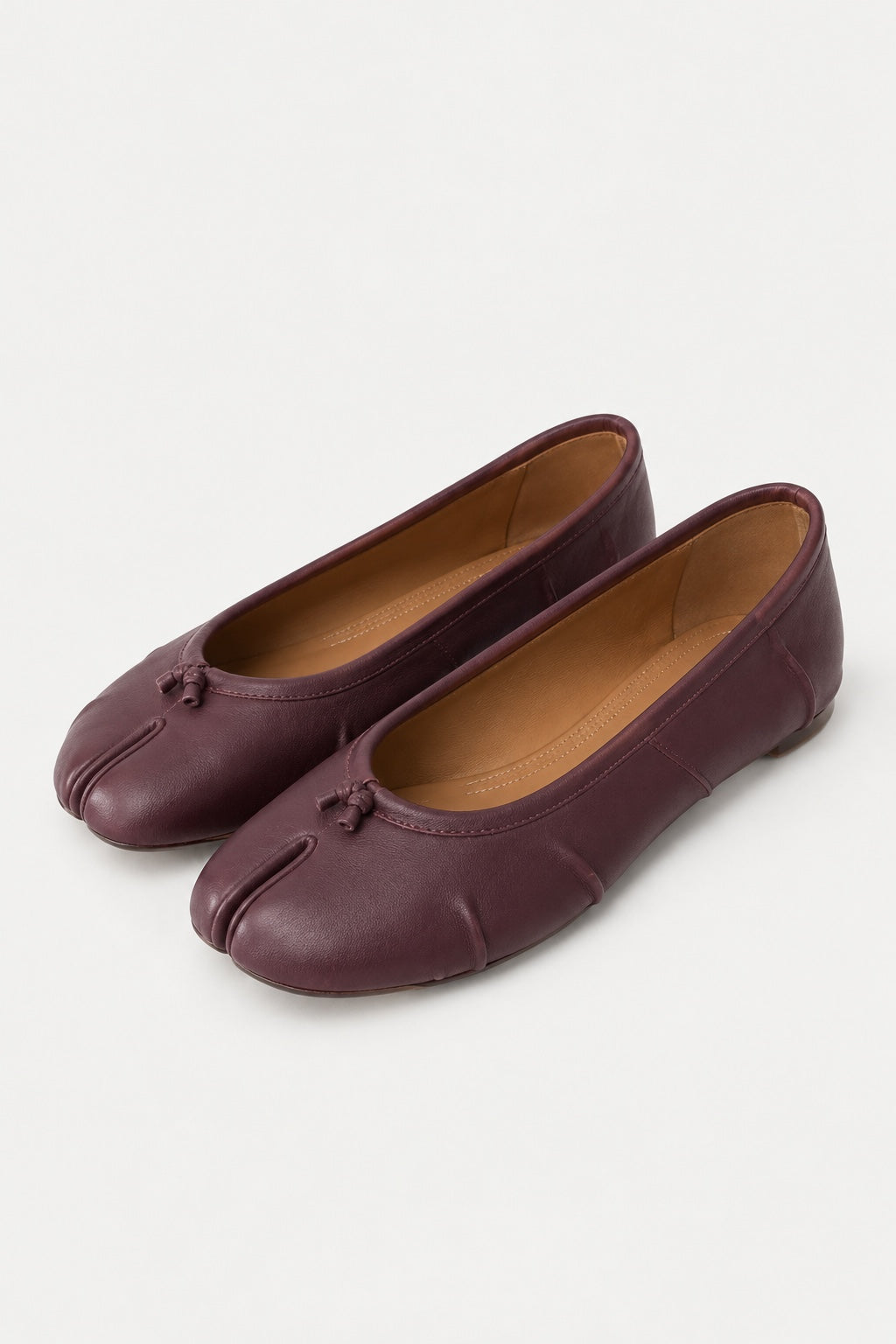 Ballerines Tabi Plissées — Bordeaux — produit