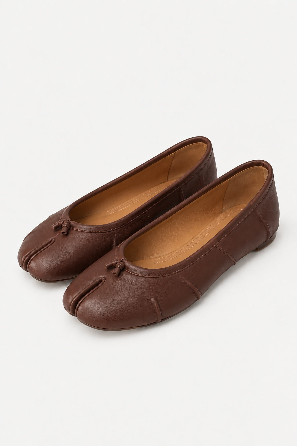 Ballerines Tabi Plissées — Marron — produit