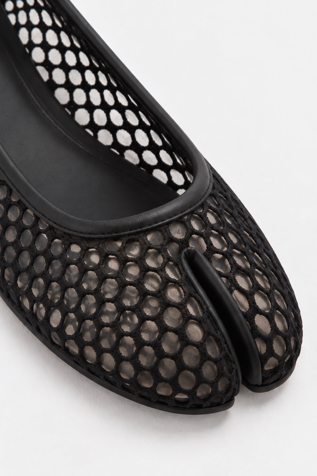 Ballerines Tabi Résille — Noir — détail