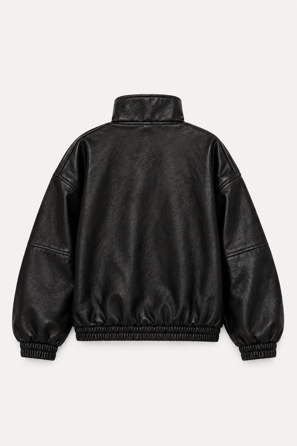 Blouson Aviateur Effet Cuir — Noir — produit dos