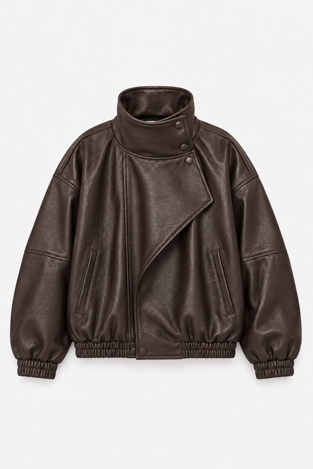 Blouson Aviateur Effet Cuir — Chocolat — produit