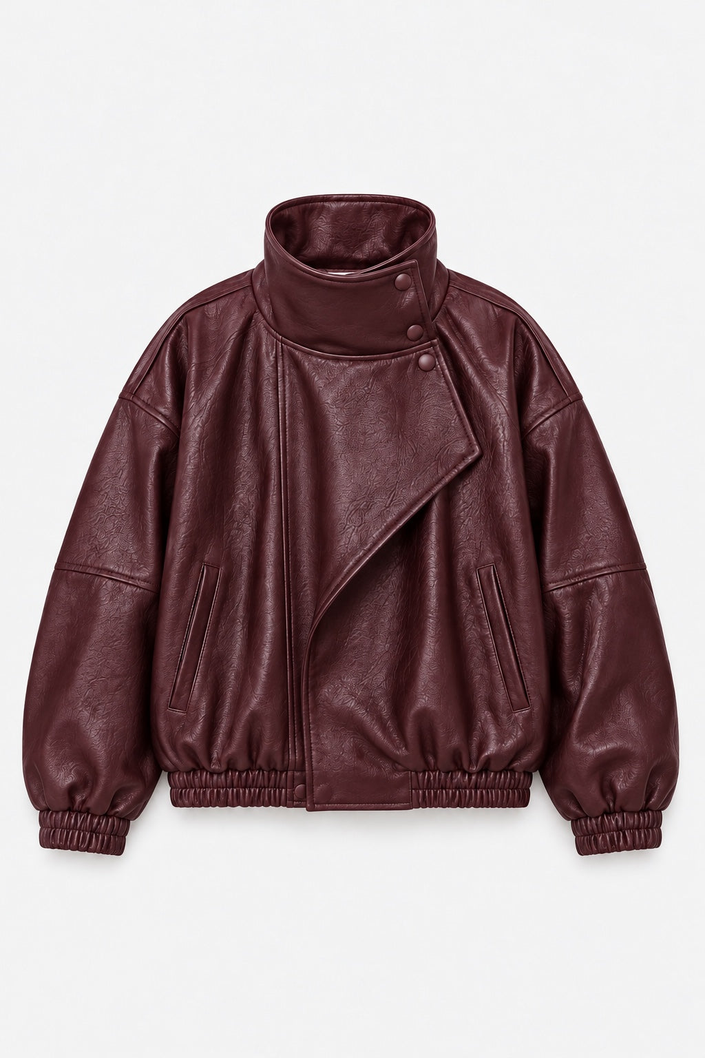 Blouson Aviateur Effet Cuir — Bordeaux — produit